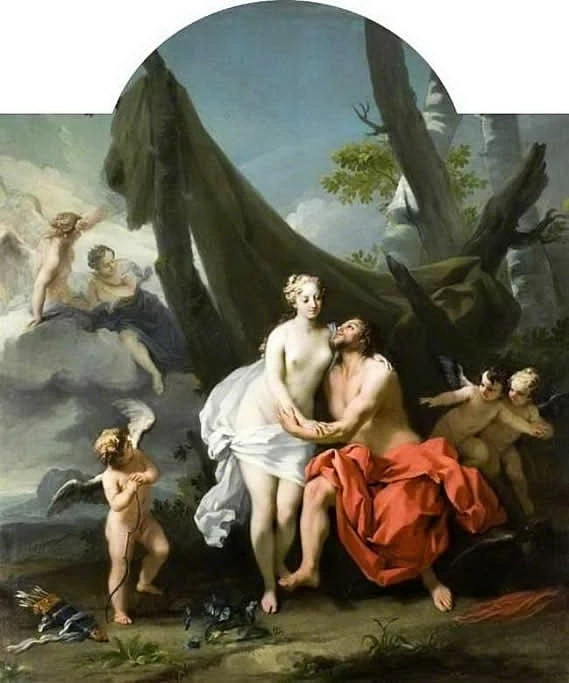 Giove e Cupido con putti